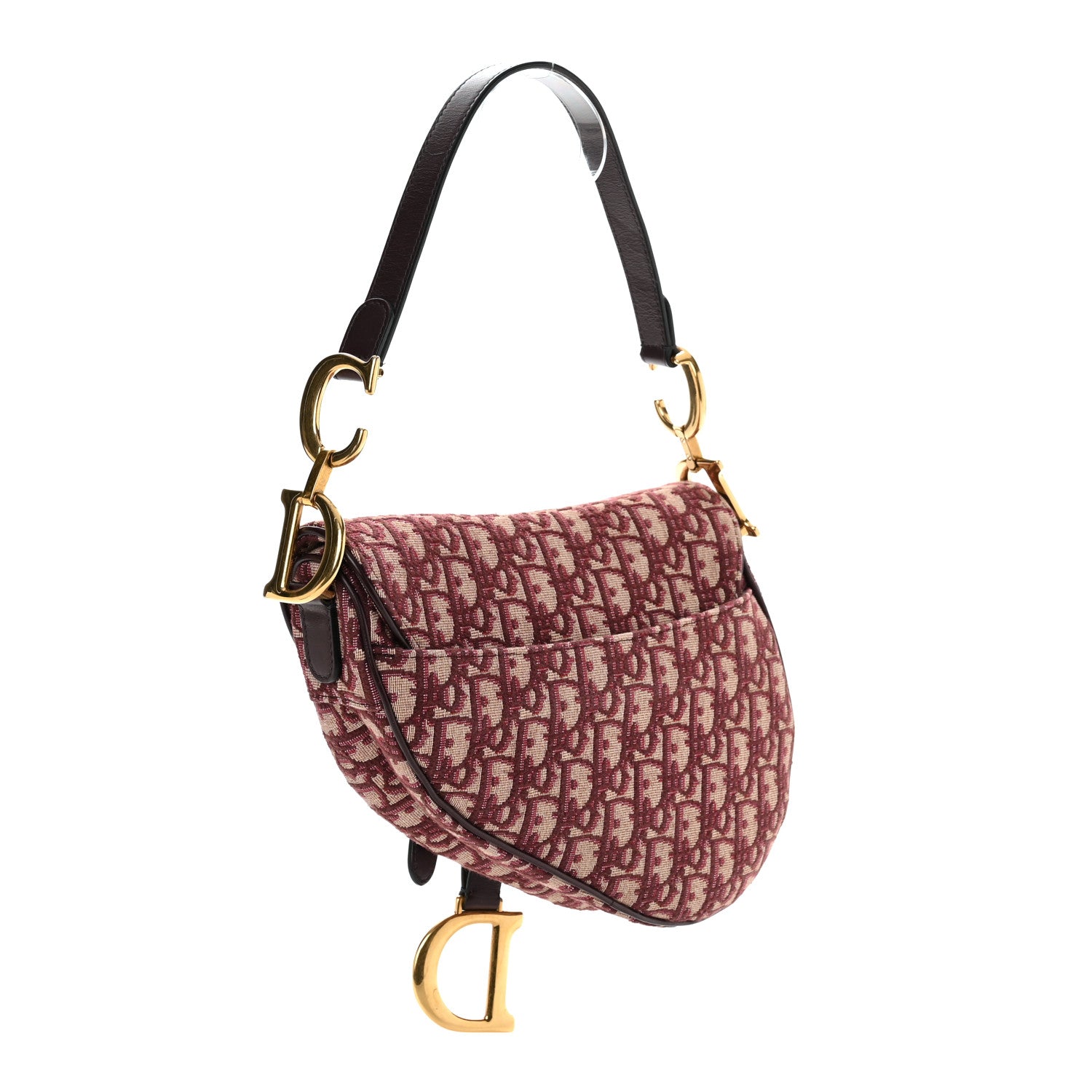 Christian Dior Oblique Saddle Bag Burgundy 2 of 11