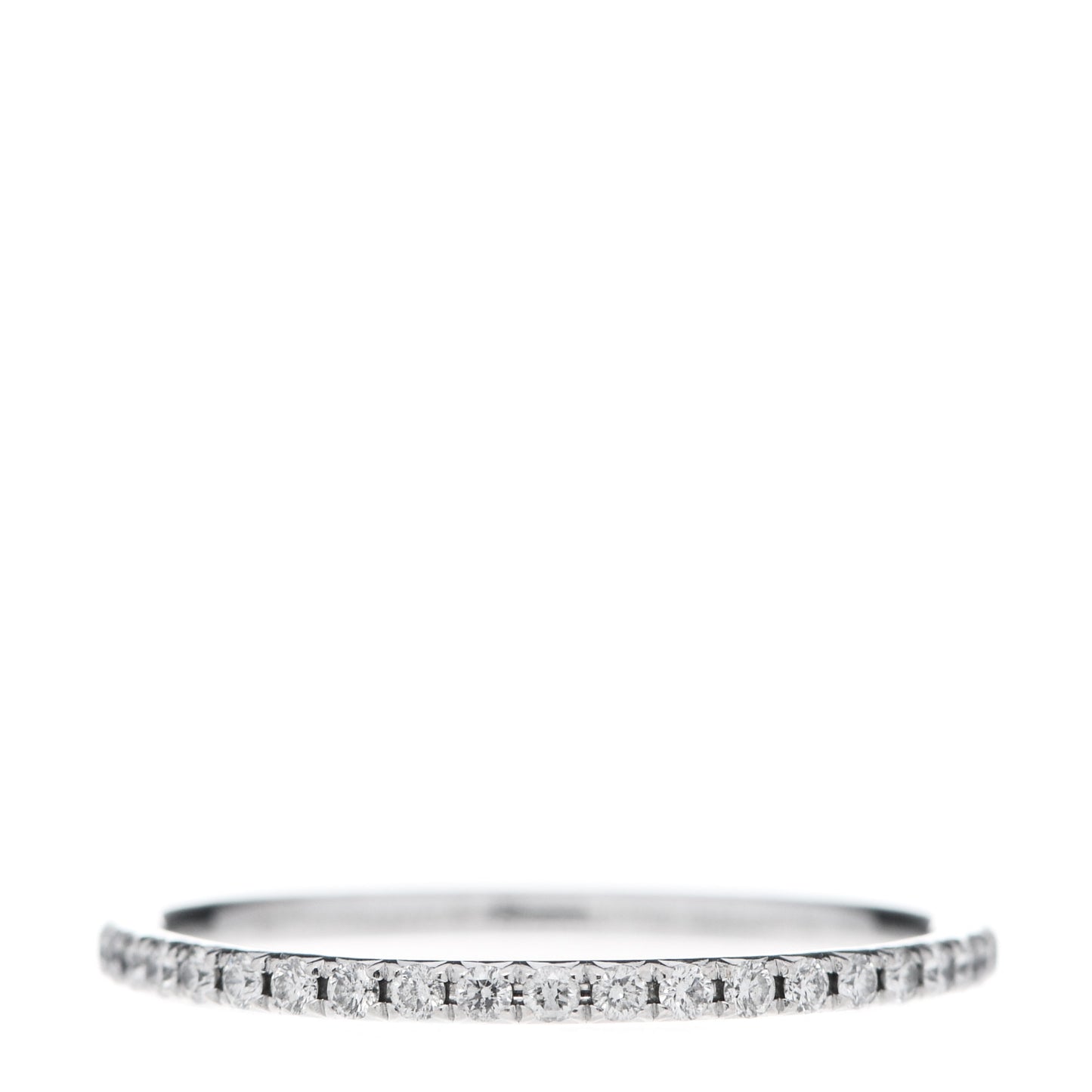 18K White Gold Diamond Metro Ring 52 6