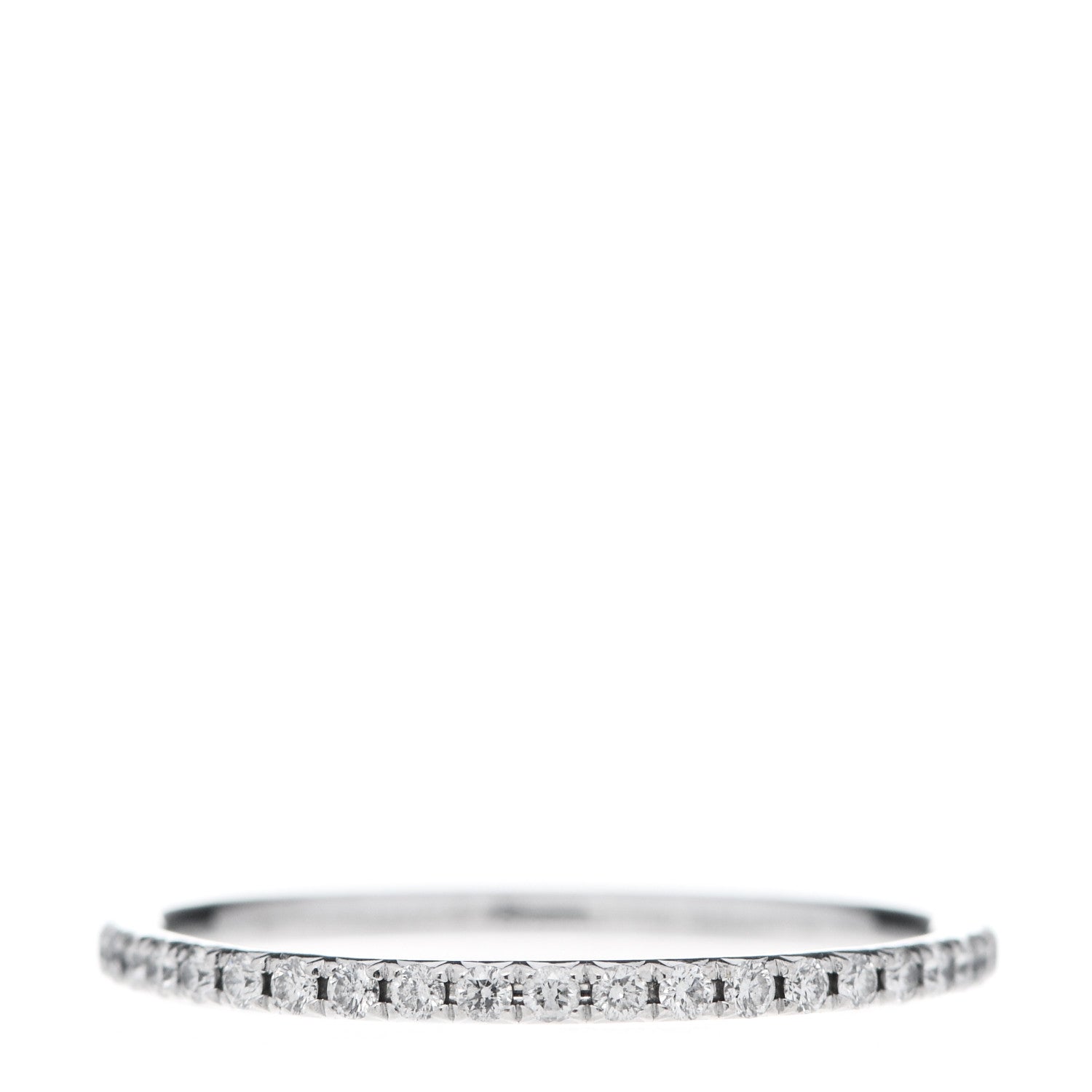 Tiffany 18K White Gold Diamond Metro Ring 52 6 1 of 6