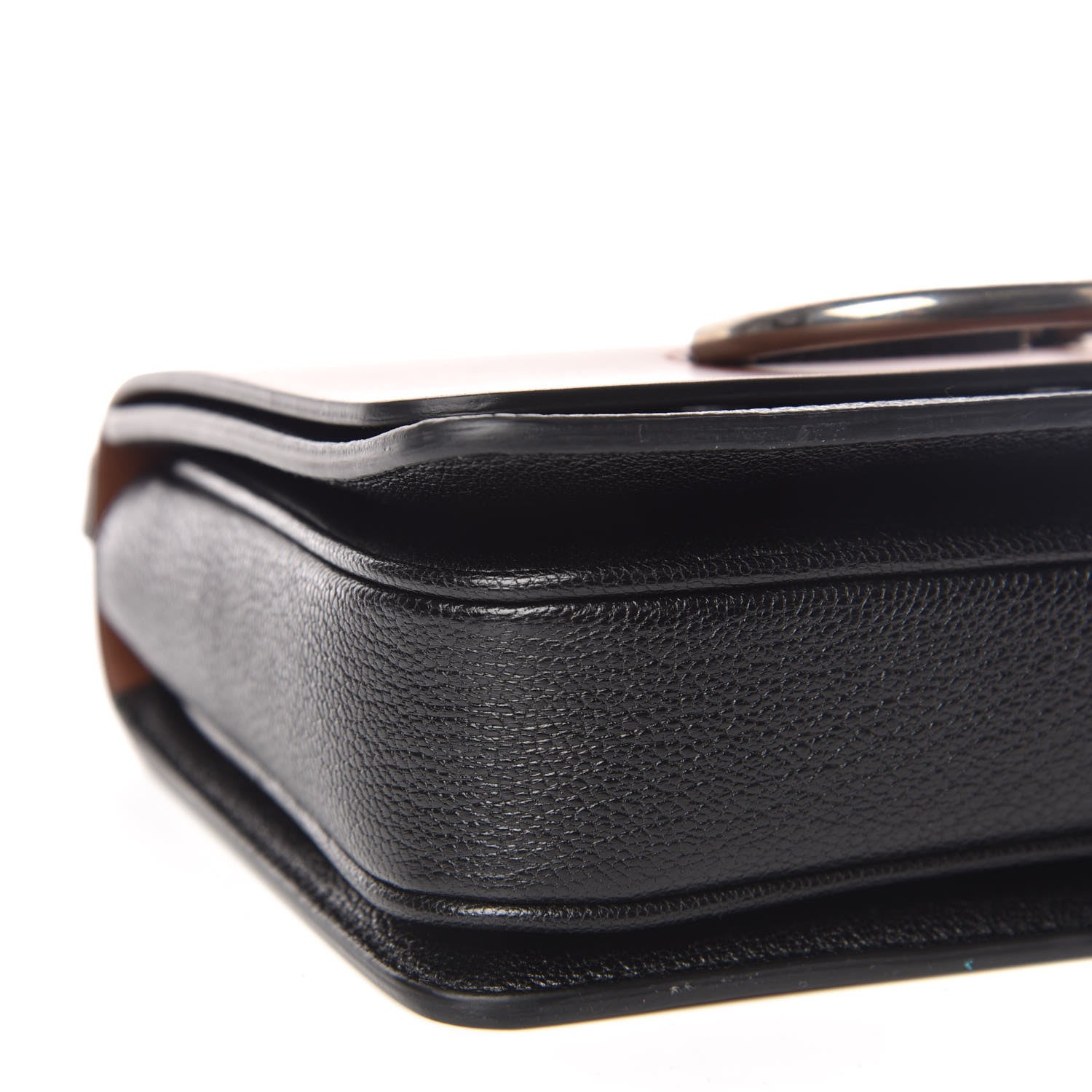 Burberry Calfskin Small D-Ring Bag Tan Black 9 of 10