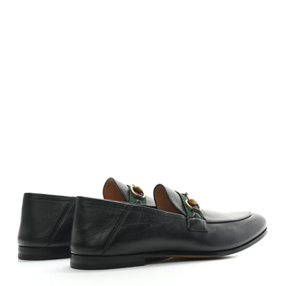 Gucci Lambskin Web Mens Horsebit Loafers 7.5 Black 4 of 7