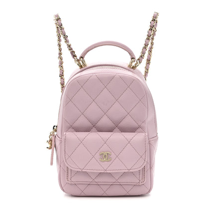 Chanel Caviar Quilted CC Mini Classic Backpack Light Pink 1 of 11