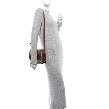 Gucci GG Supreme Monogram Small Horsebit 1955 Shoulder Bag Beige Brown Sugar 3 of 21