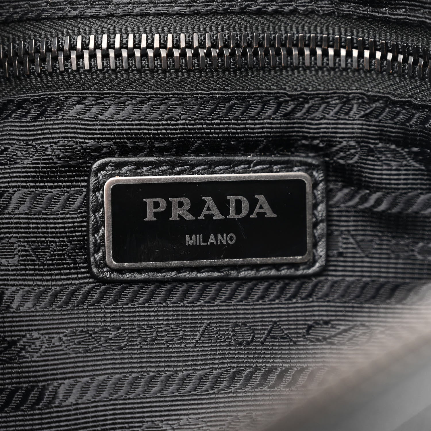 Prada Saffiano Travel Belt Bag Black Platino 6 of 12