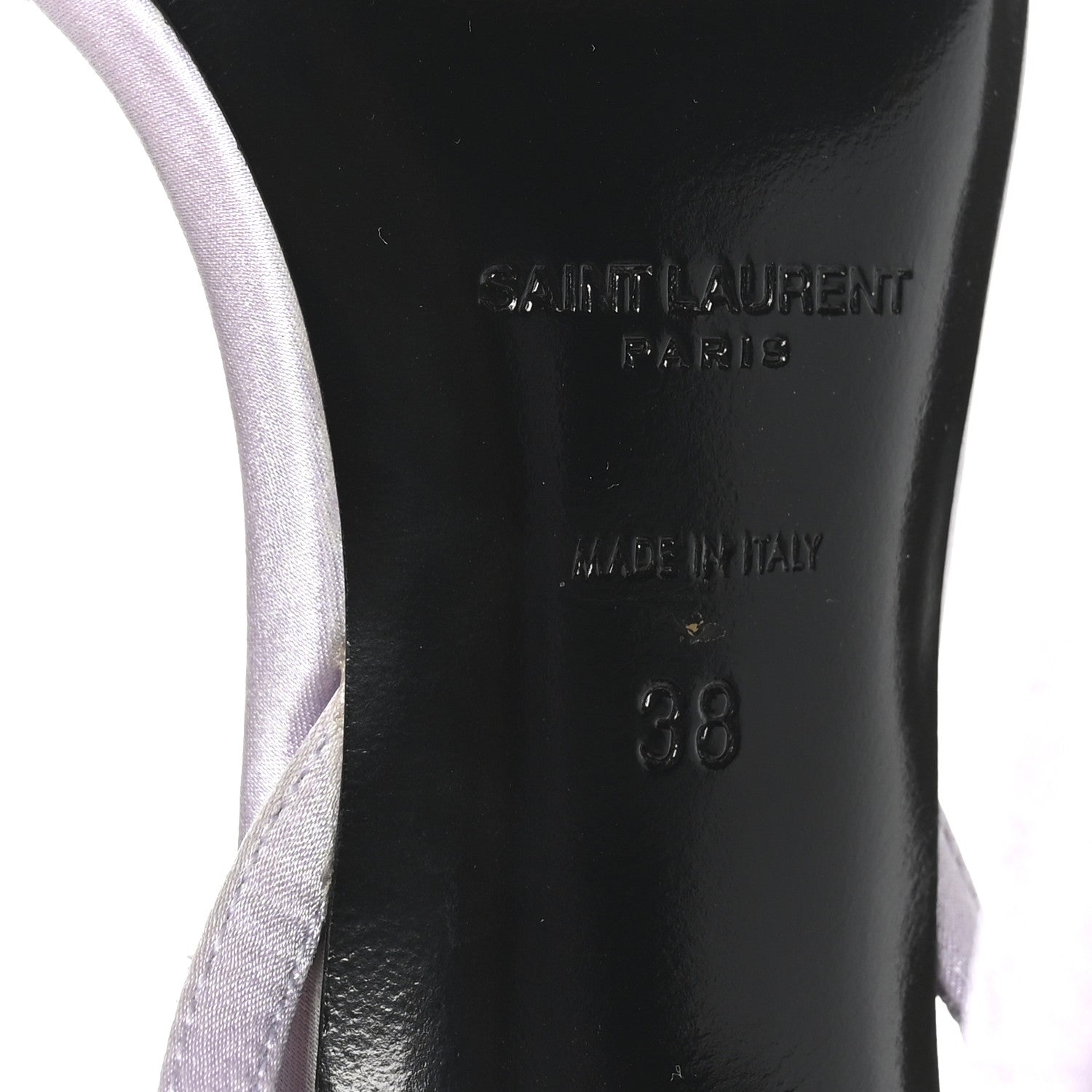 Saint Laurent Crepe Satin Crystal New Nuit 110 Sandals 38 Poly Grey 8 of 9