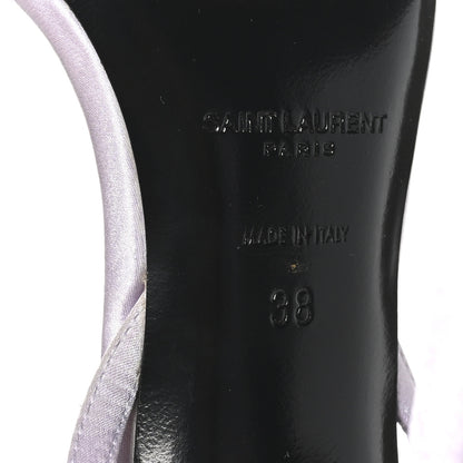 Saint Laurent Crepe Satin Crystal New Nuit 110 Sandals 38 Poly Grey 8 of 9