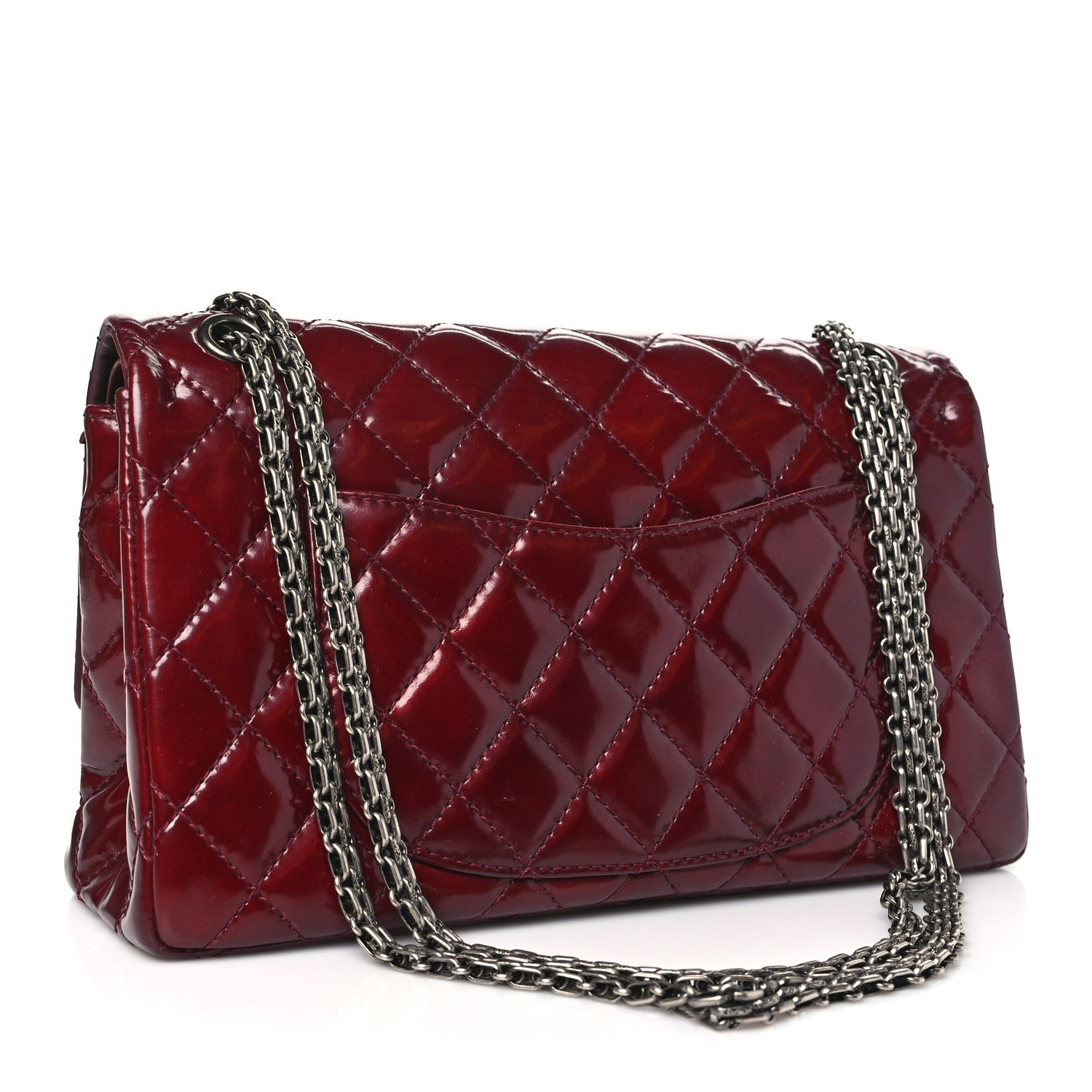 Chanel Patent Quilted 2.55 Reissue 226 Flap Burgundy 3 of 11