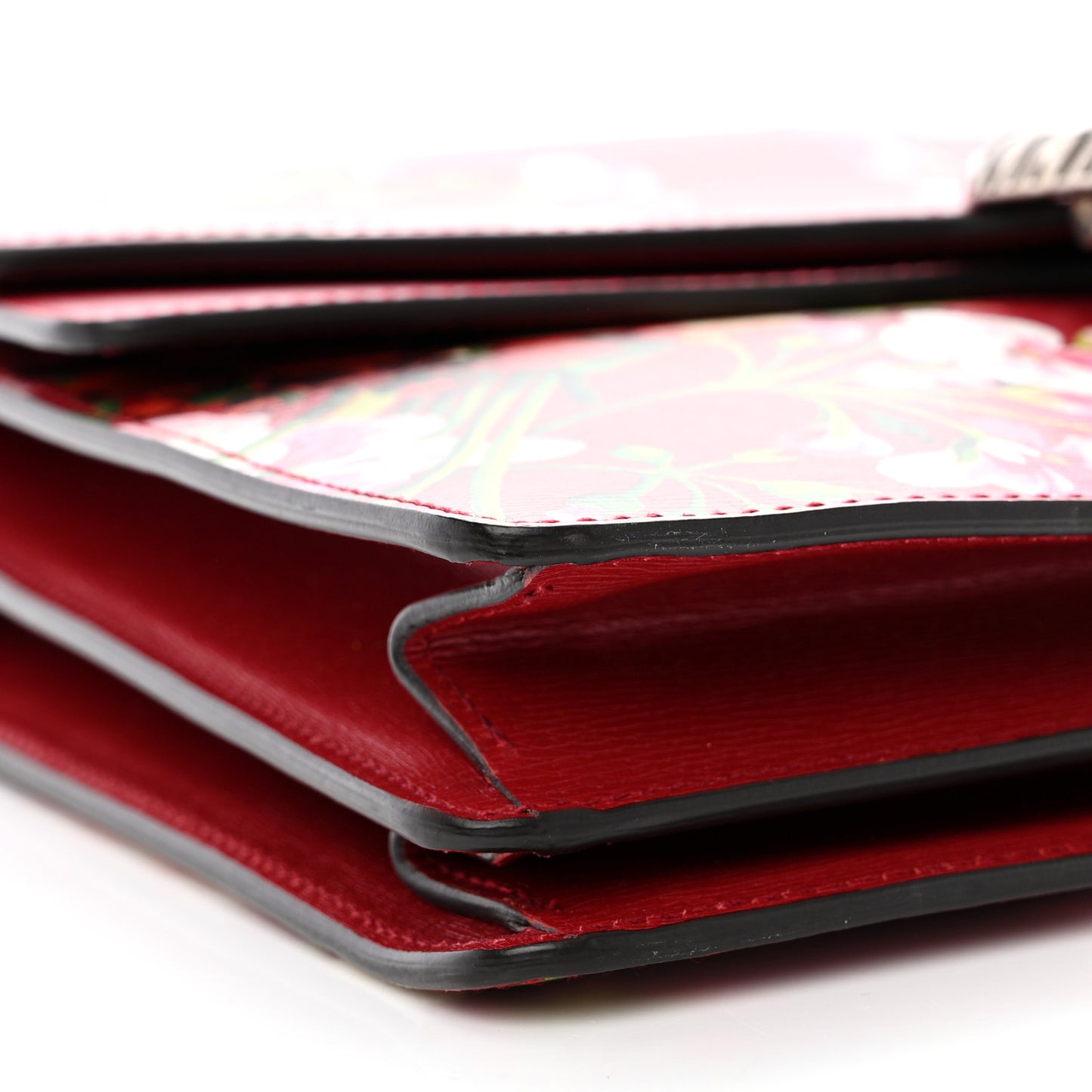 Calfskin Blooms Print Medium Dionysus Shoulder Bag Romantic Cherry Multicolor