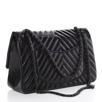 Chanel Aged Calfskin Chevron Quilted 2.55 Reissue 226 So Black 3 of 10