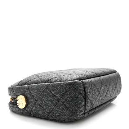 Chanel Iridescent Caviar Quilted Small Coco Tassel Camera Case Black 4 of 11