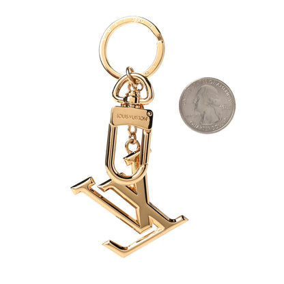 Louis Vuitton LV Facettes Bag Charm Key Holder Gold 2 of 3