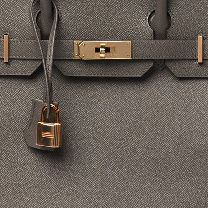 Hermes Epsom BIRKIN 30 Etain 7 of 9
