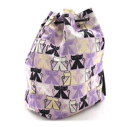 Miu Miu Canapa Cats Print Drawstring Pouch Confetto Black 3 of 6