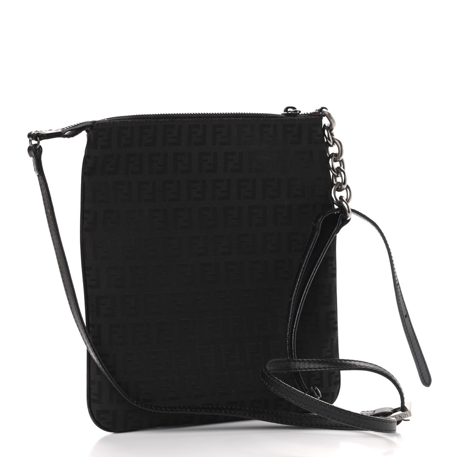Fendi Zucchino Vitello Small Crossbody Black 3 of 10