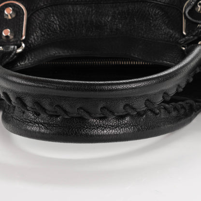 Balenciaga Chevre Silver Metallic Edge Hardware Velo Black 4 of 10