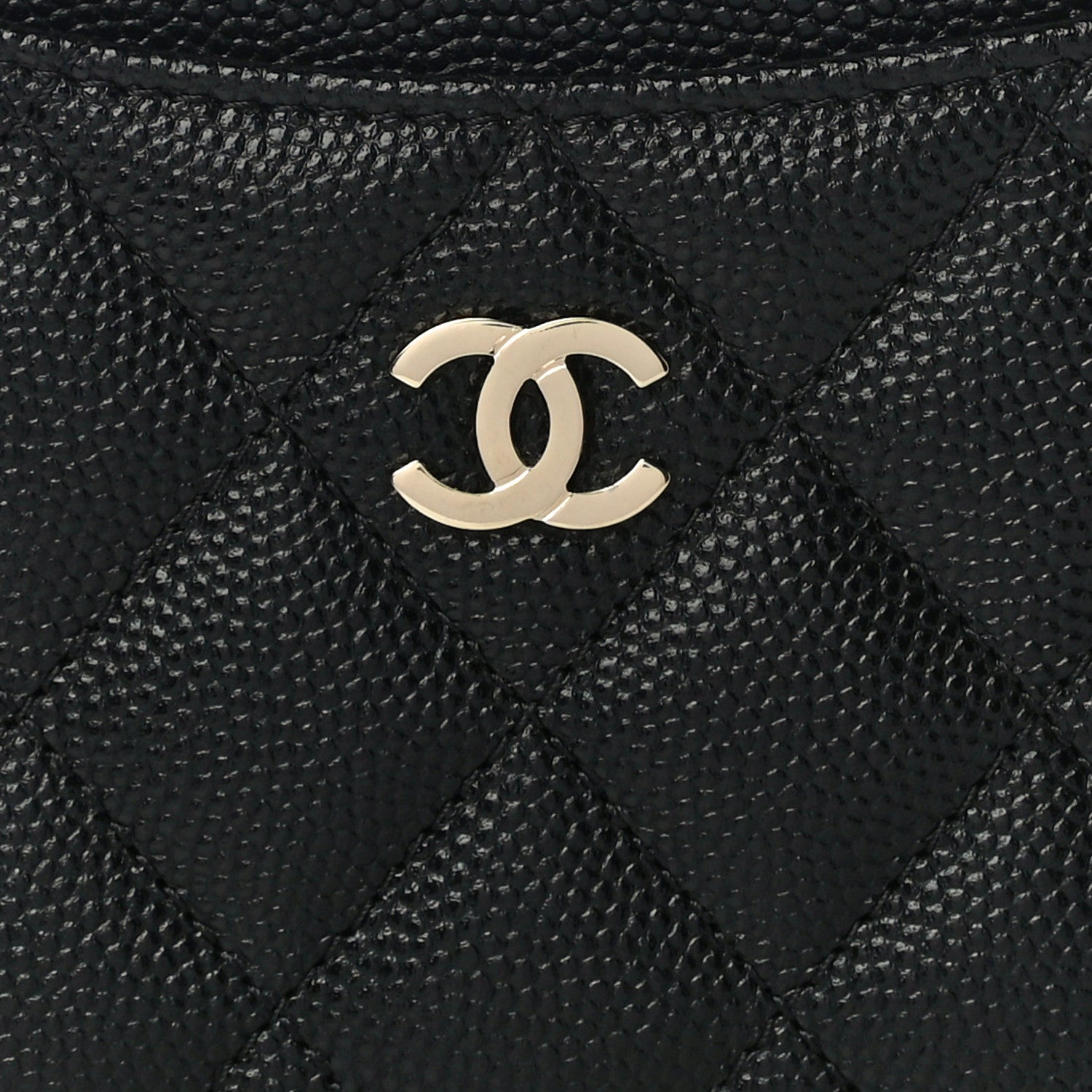 Chanel Caviar Quilted CC Zip Card Holder Black 8 of 11