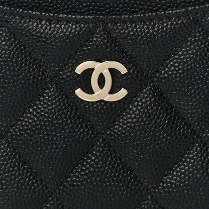 Chanel Caviar Quilted CC Zip Card Holder Black 8 of 11