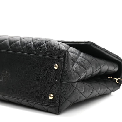 Chanel Caviar Quilted Medium Coco Handle Flap Black 10 of 13