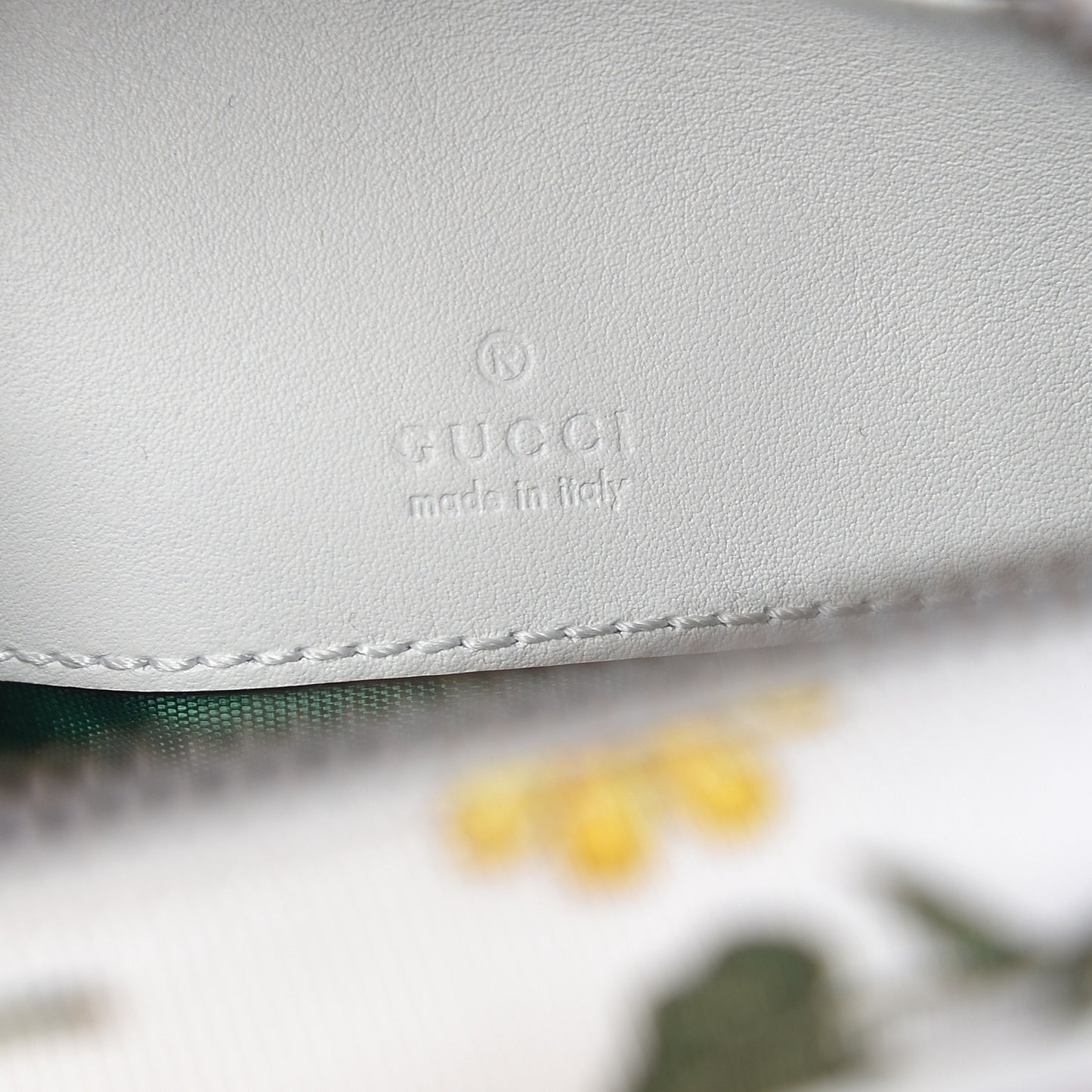 Canvas Flora Floral Trapuntata Mini Zumi Dome Shoulder Bag White