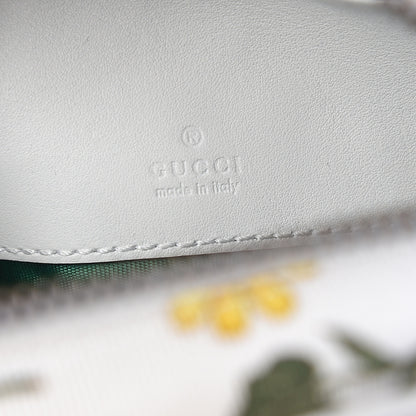 Gucci Canvas Flora Floral Trapuntata Mini Zumi Dome Shoulder Bag White 6 of 10