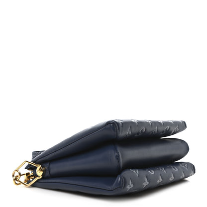 Louis Vuitton Lambskin Embossed Monogram Coussin PM Denim Blue 4 of 10