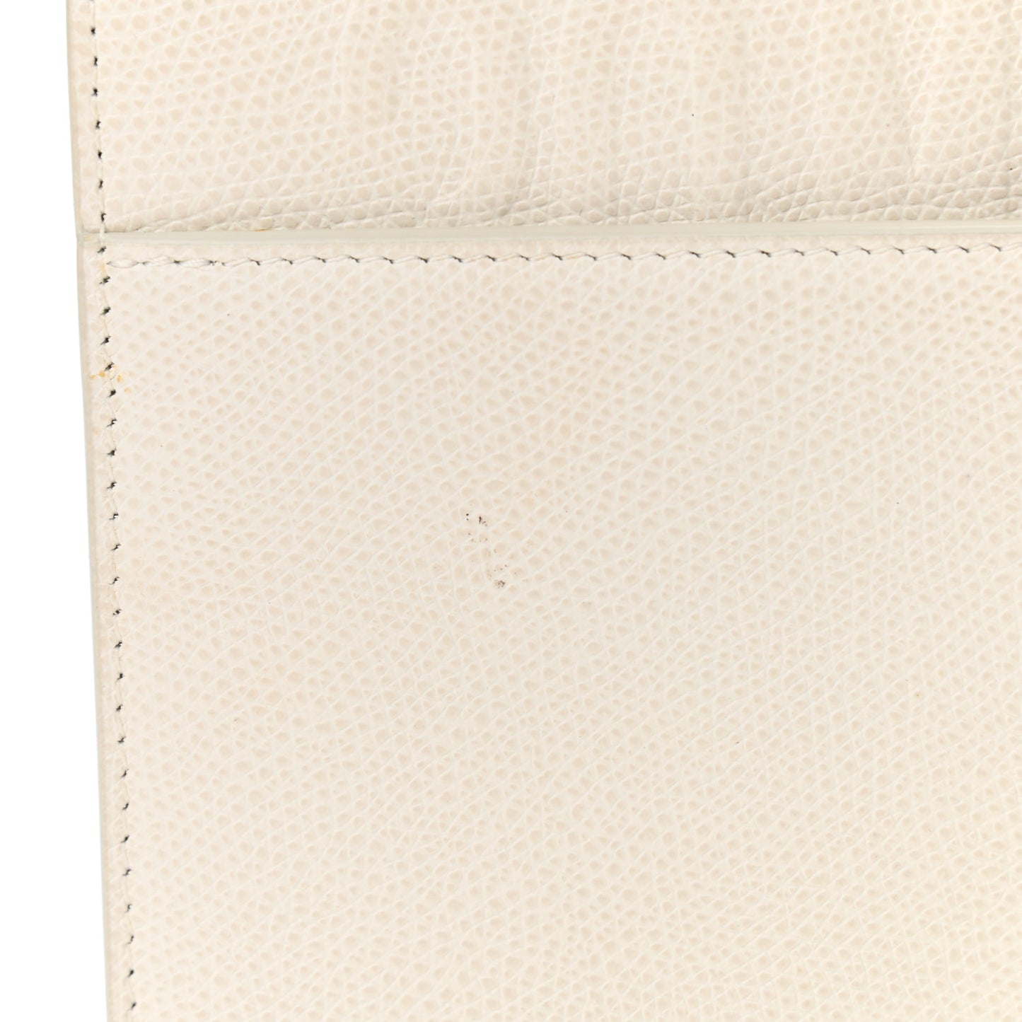 Ultra Matte Grained Calfskin 30 Montaigne Flap Bag White