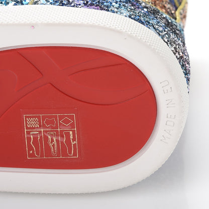 Christian Louboutin Glitter Bip Bip Flat Sneakers 38 Blue 8 of 10