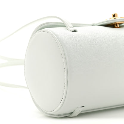 Chanel Shiny Caviar Preppy Coco Small Bowling Bag Light Blue 9 of 10