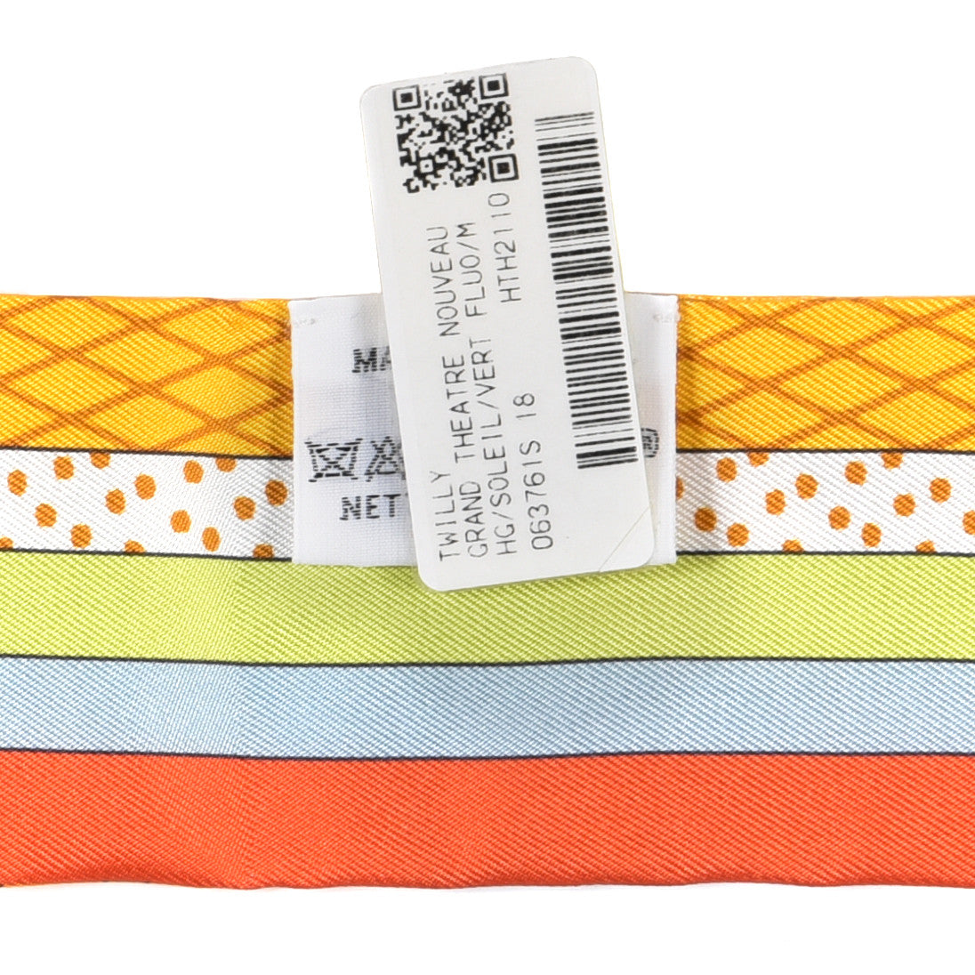 Silk Twilly Grand Theatre Nouveau Soleil Vert Fluo Multicolor