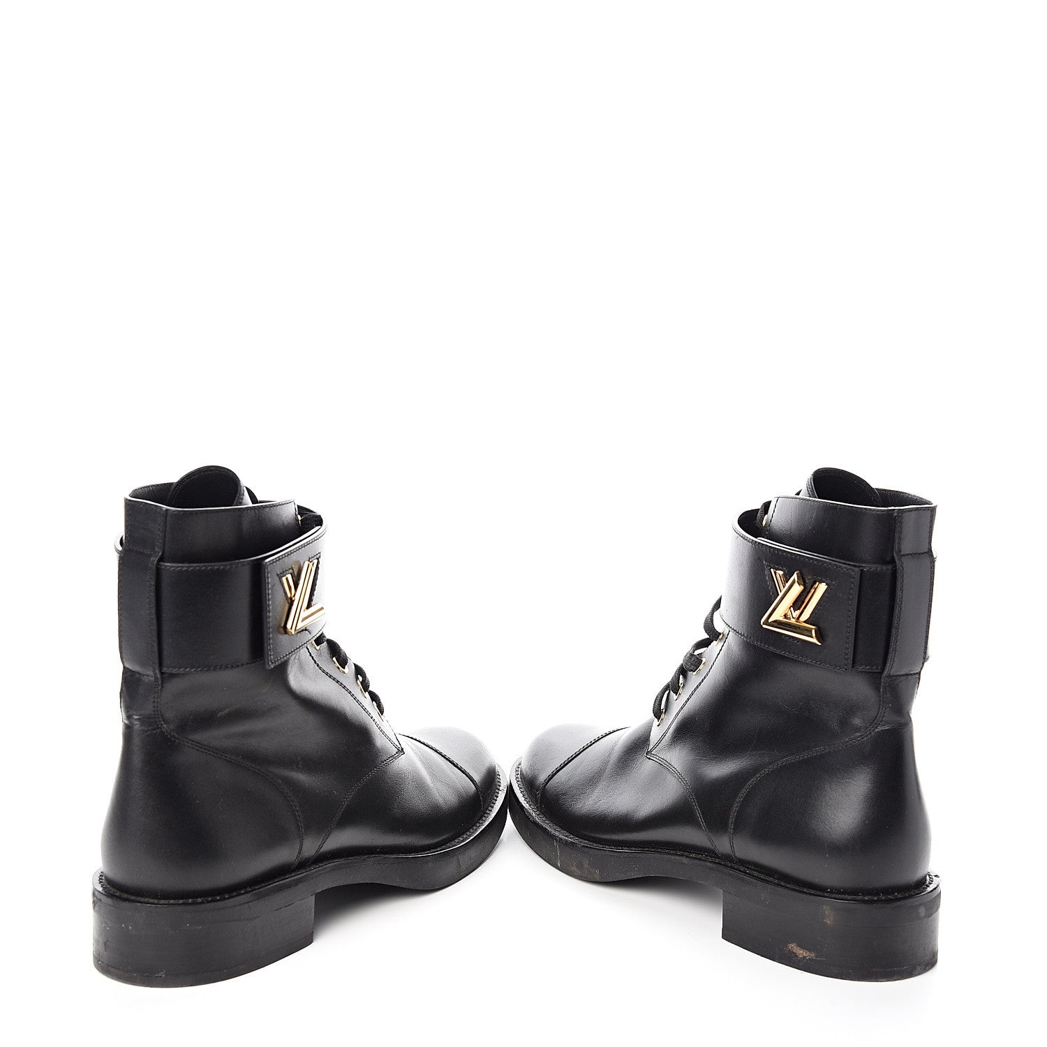 Louis Vuitton Calfskin Wonderland Ranger Boots 40 Black 4 of 16