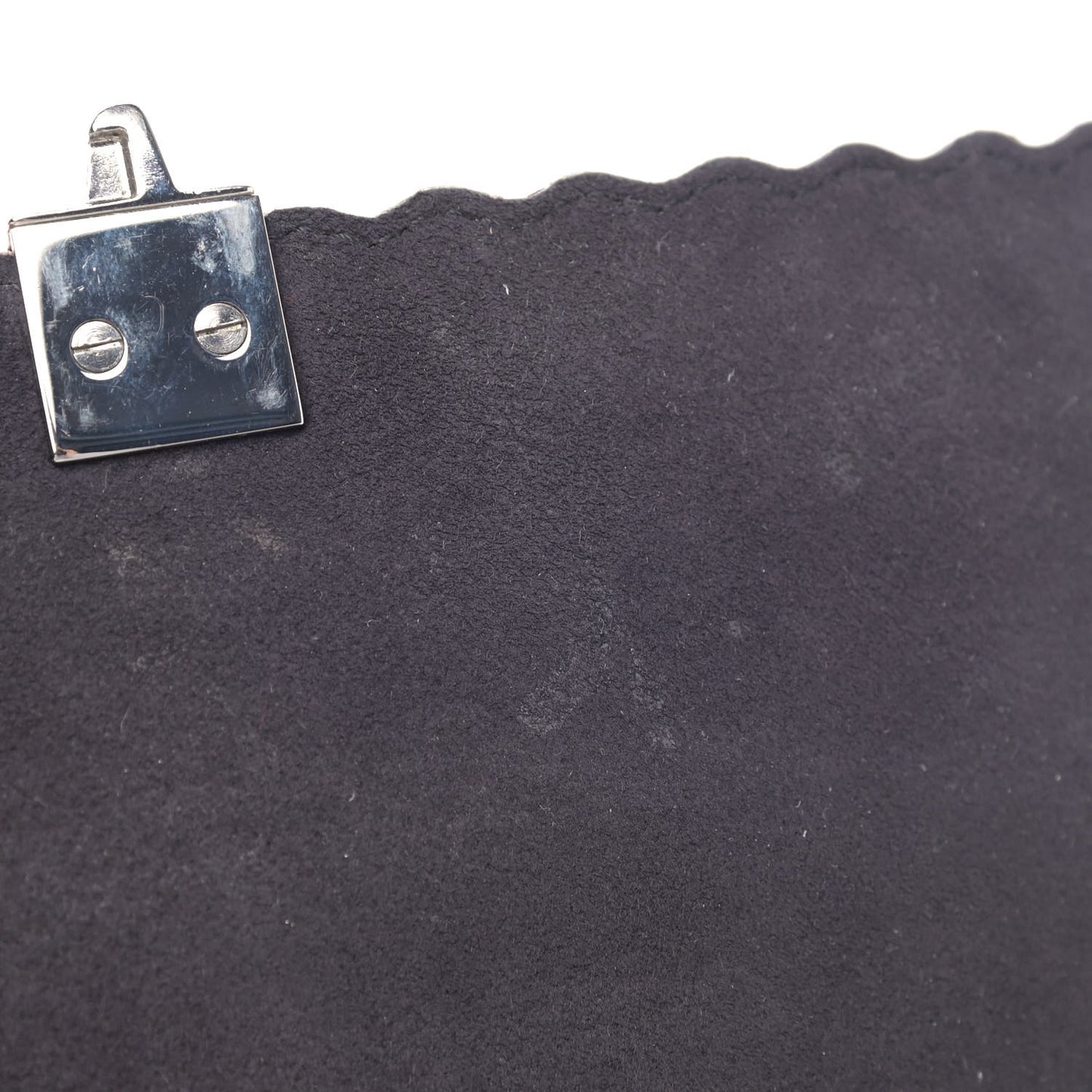 Vitello Liberty Fun Fair Embossed Scalloped Small Kan I Shoulder Bag Black Multicolor