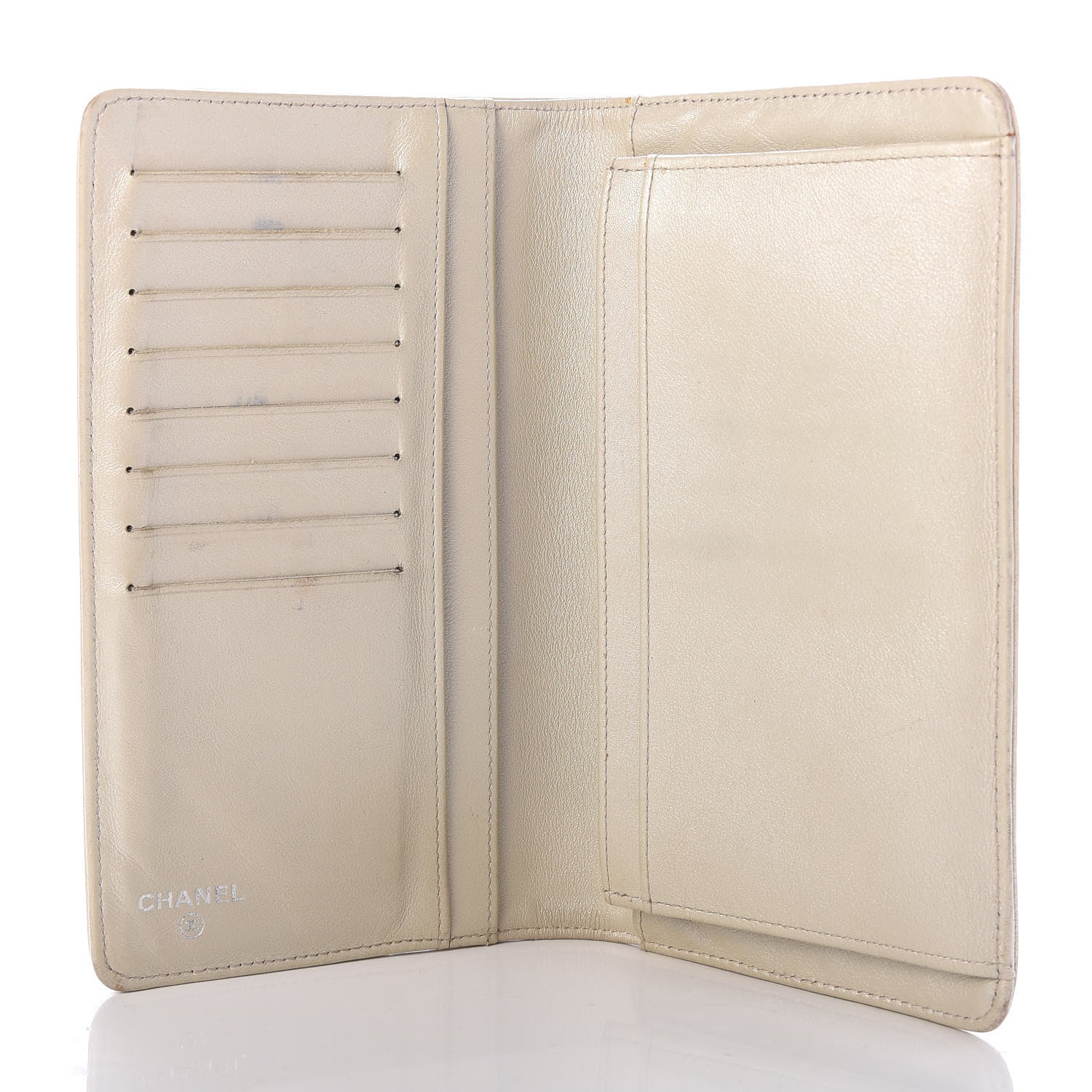 Chanel Caviar Sevruga Yen Wallet Beige 5 of 8