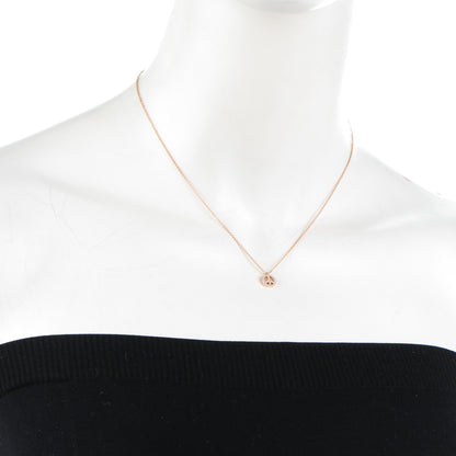 Tiffany 18K Rose Gold Diamond Mini Metro Peace Pendant Necklace 2 of 6