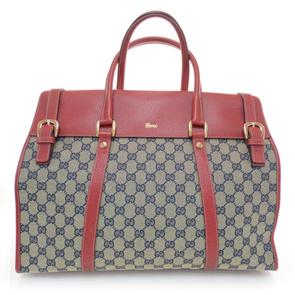 Gucci Monogram Work Tote Navy Red 1 of 8