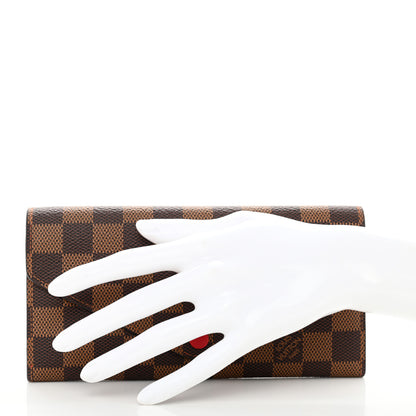 Louis Vuitton Damier Ebene Josephine Wallet Red 2 of 10