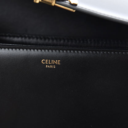 Celine Shiny Calfskin Medium Triomphe Black 6 of 8