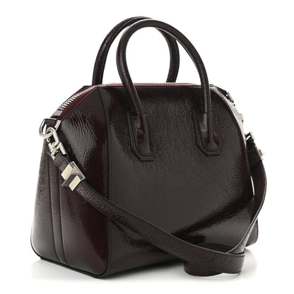Givenchy Crinkled Patent Calfskin Small Antigona Aubergine 3 of 10