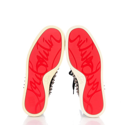 Christian Louboutin Patent Louis Spikes Flat Sneakers 36 Black 5 of 9