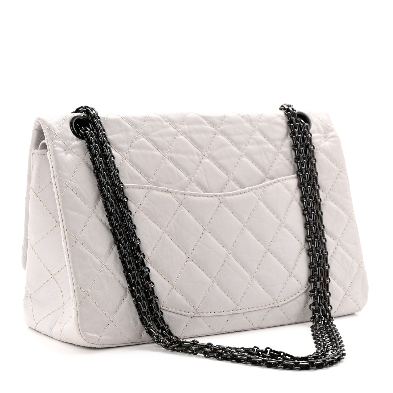 Chanel Aged Calfskin 2.55 Reissue 226 Flap White 3 of 11