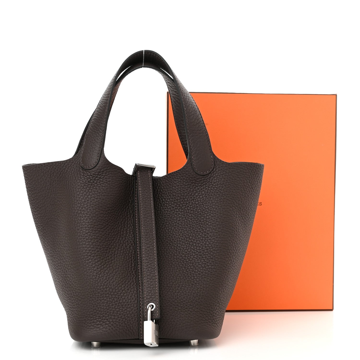 Hermes Taurillon Clemence Picotin Lock 18 PM Macassar 11 of 11