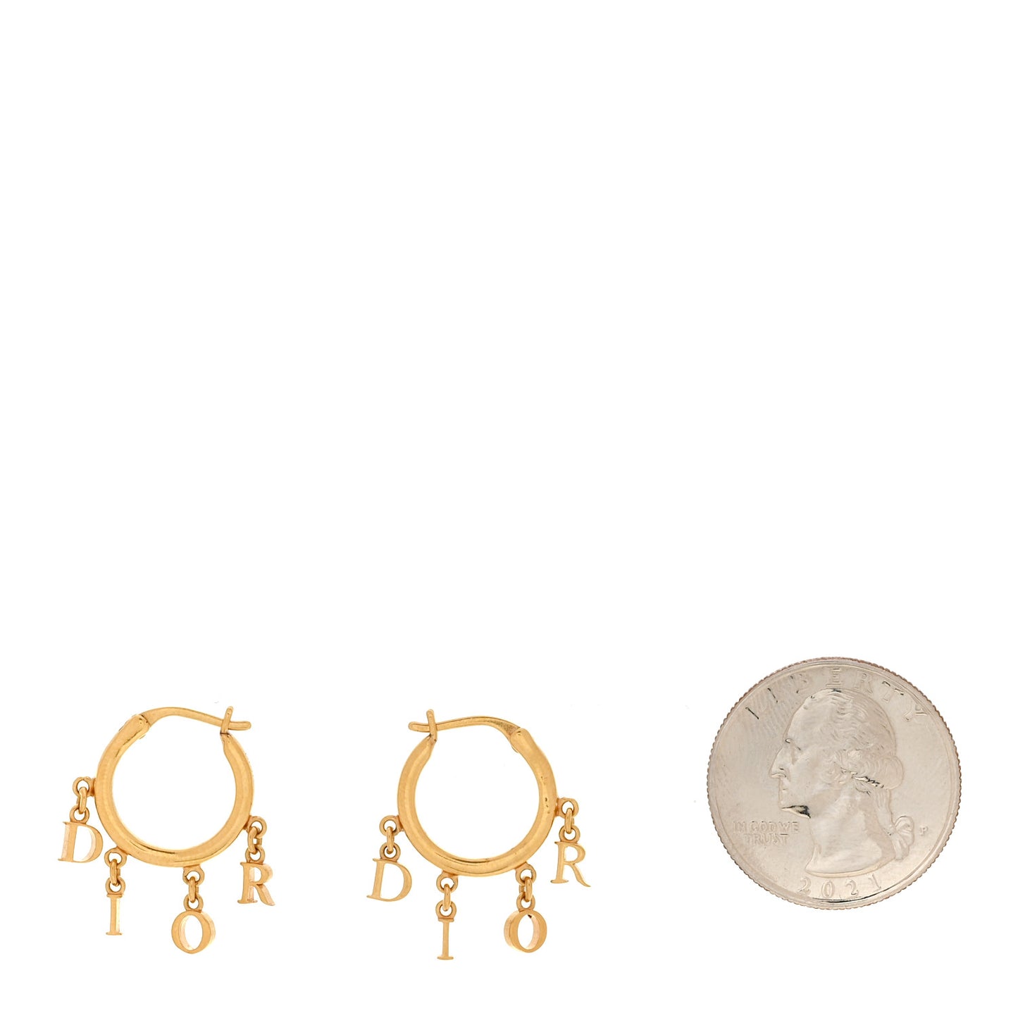 Metal Dio(r)evolution Hoop Earrings Gold