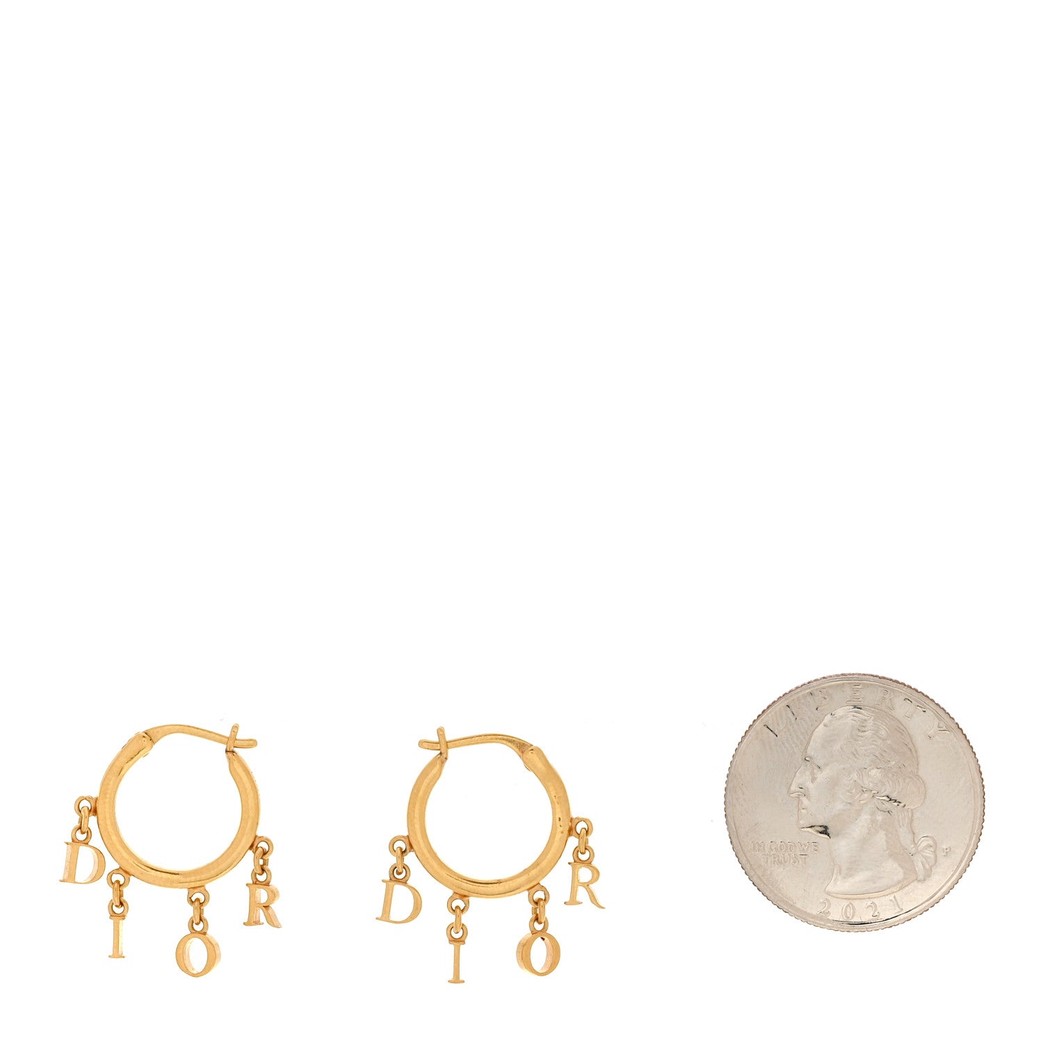 Christian Dior Metal Dio(r)evolution Hoop Earrings Gold 2 of 4