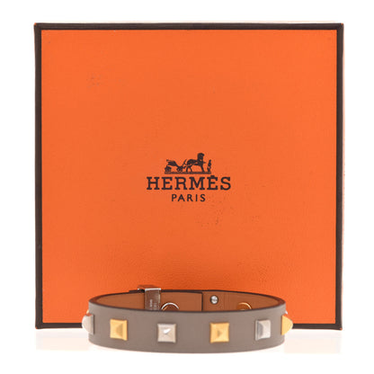 Hermes Swift Mini Dog Clous Carres Bracelet T1 Gris Asphalte 7 of 7