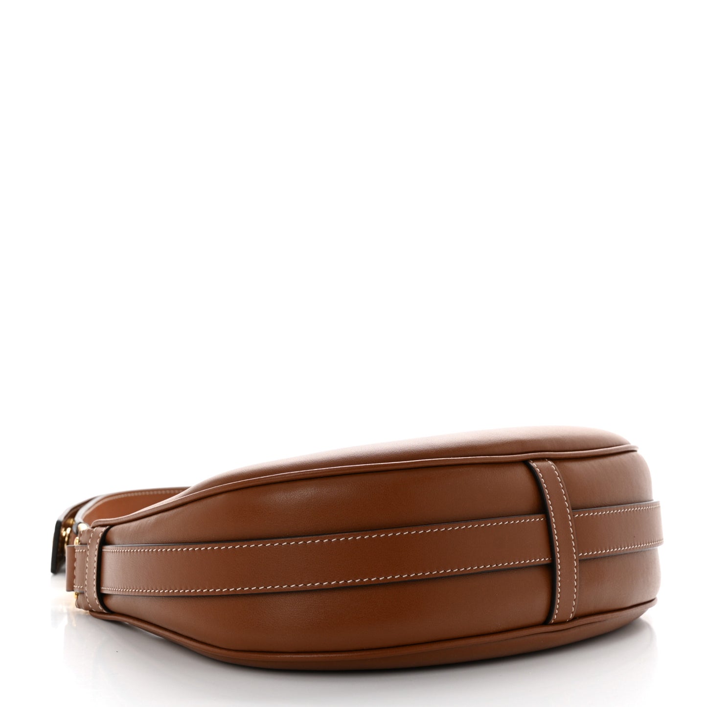 Smooth Calfskin Medium Strap Ava Shoulder Bag Tan