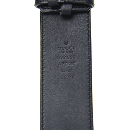 Gucci Moon Calfskin Nickel Double G 40mm Belt 85 34 Black 5 of 6
