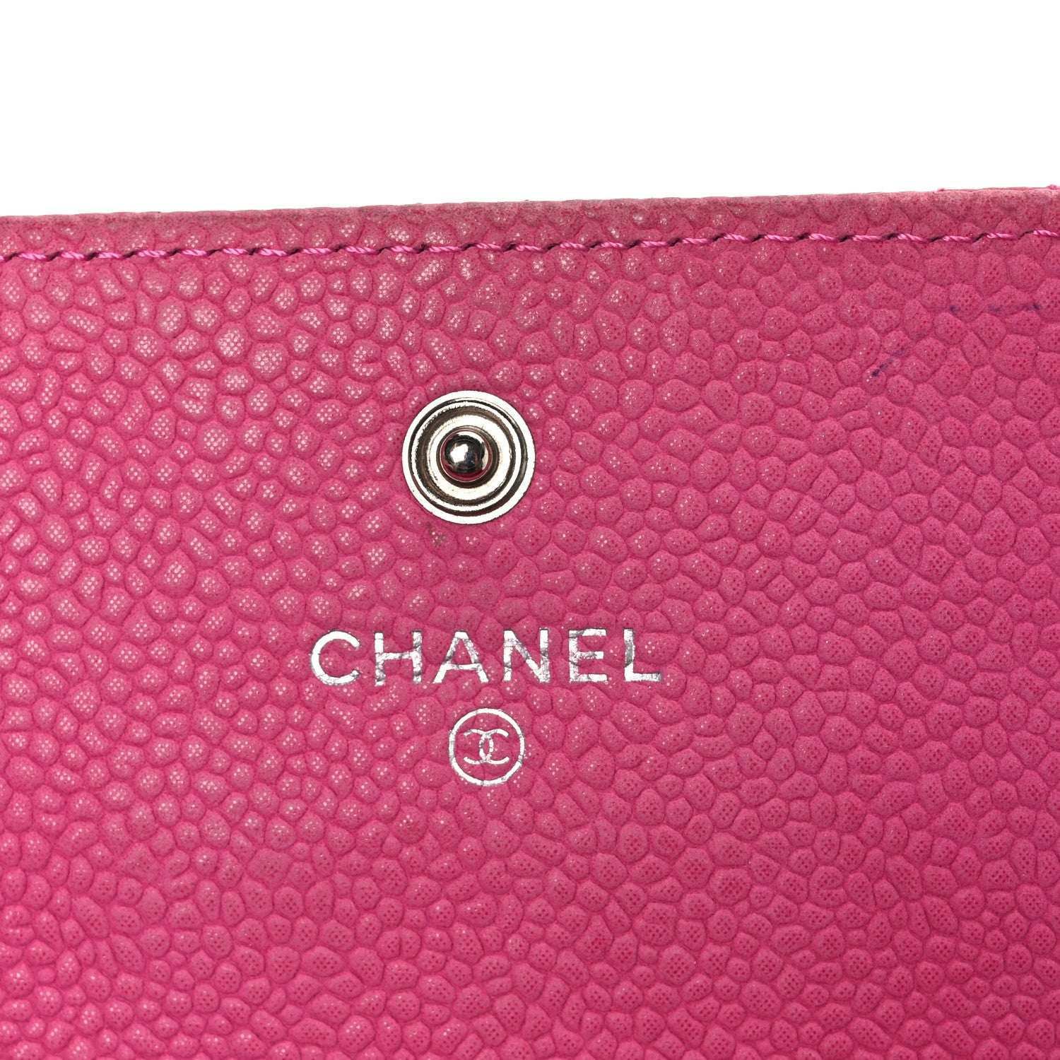 Chanel Caviar Quilted Large Gusset Flap Wallet Pink 6 of 9