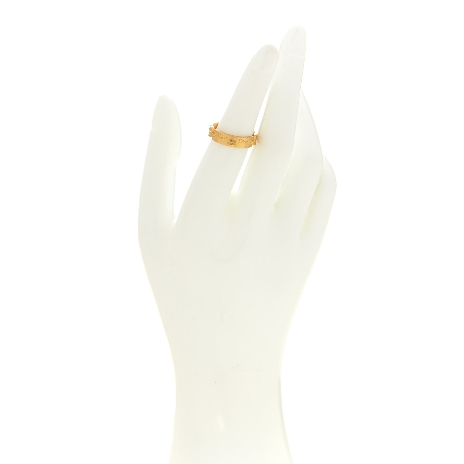 Christian Dior Metal Dior Club Ring S Gold 2 of 4