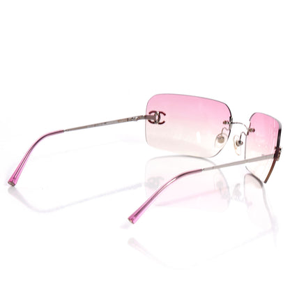 Chanel Metal Crystal CC Logo Sunglasses 4017-D Pink 3 of 5