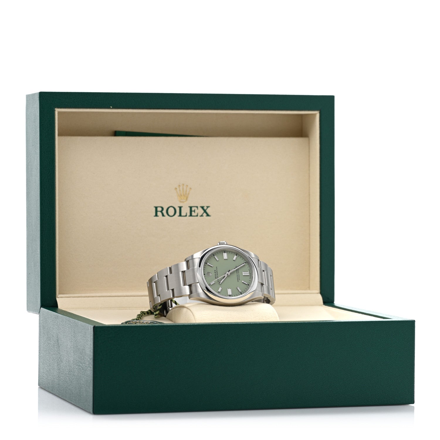 Rolex Stainless Steel 36mm Oyster Perpetual Watch Pistachio 126000 5 of 5