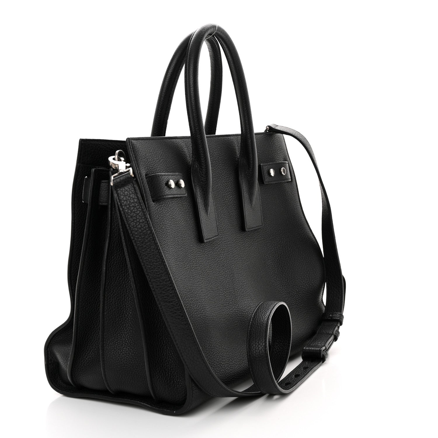 Saint Laurent Grained Calfskin Small Supple Sac De Jour Black 3 of 11
